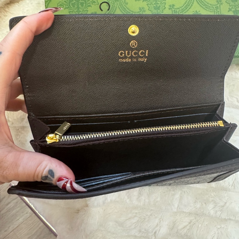 Source Unknown Brown and Green Patterned Wallet N… - image 2